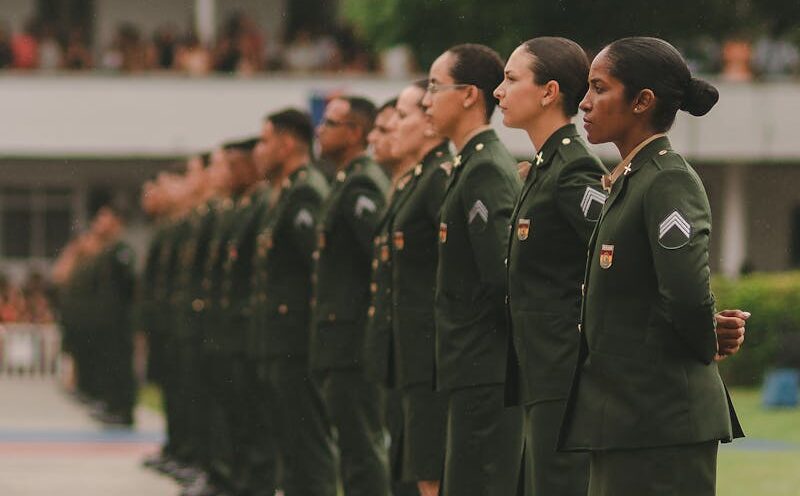 Soldiers in Row on Muster