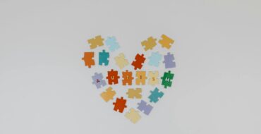 Colorful Puzzle Pieces with Letters