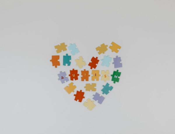 Colorful Puzzle Pieces with Letters